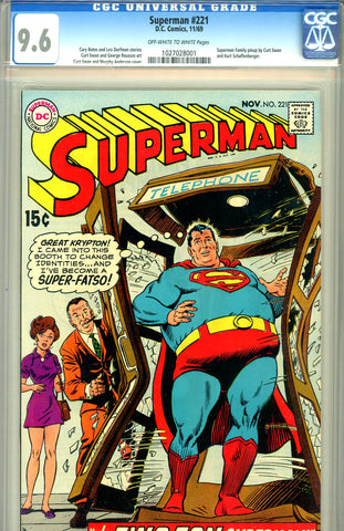 Superman #221 CGC graded 9.6 - SOLD!