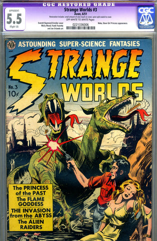 Strange Worlds #3 CGC graded 5.5 Avon (1951) - SOLD!