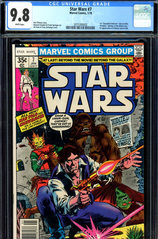 Star Wars #07 CGC graded 9.8 - first Crimson Jack and Jolli SOLD!