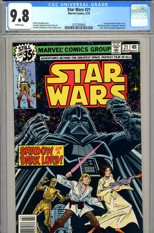 Star Wars #21 CGC graded 9.8 - 1st Original Darth Vader story - SOLD!