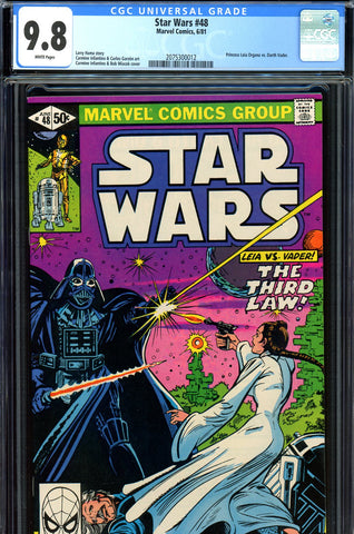 Star Wars #48 CGC graded 9.8 - Princess vs. Darth Vader - SOLD!