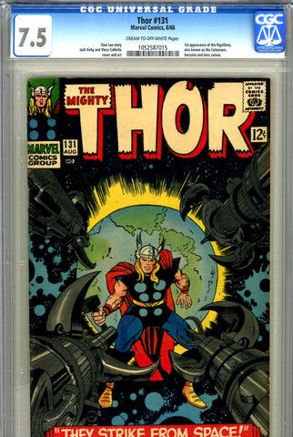 Thor #131 CGC graded 7.5 - first appearance of the Rigellians - SOLD!