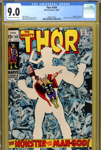 Thor #169 CGC graded 9.0 - origin of Galactus - 2nd Thermal Man - SOLD!