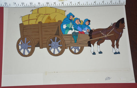 Original production cel -"Three Musketeers"- by Golden Films 125 SIZE 14.50" x 9.75"