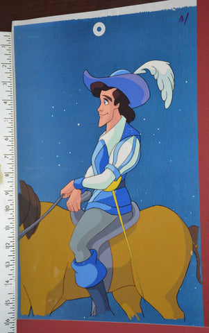 Original production cel -"Three Musketeers"- by Golden Films 128 SIZE 15.50" x 10.50"