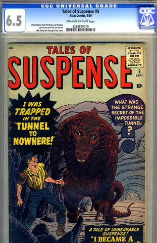 Tales of Suspense #05 CGC graded 6.5 - Kirby monster covers begin - SOLD!