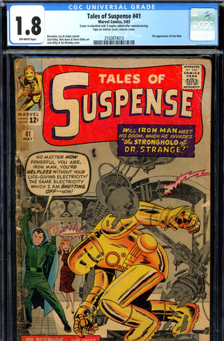 Tales of Suspense #41 CGC 1.8 - THIRD EVER Iron Man app - SOLD!