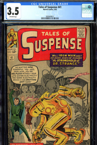 Tales Of Suspense #41 CGC graded 3.5 third ever Iron Man - SOLD!