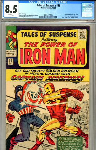 Tales of Suspense #58 CGC graded 8.5 classic battle WP SOLD!