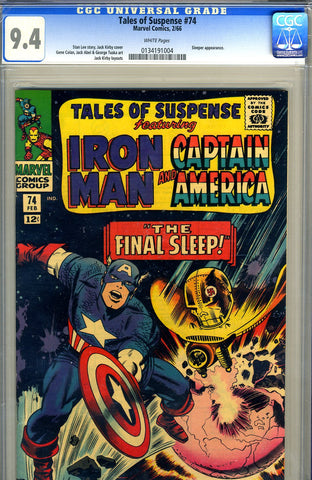 Tales of Suspense #74 CGC graded 9.4 - white pages - SOLD!