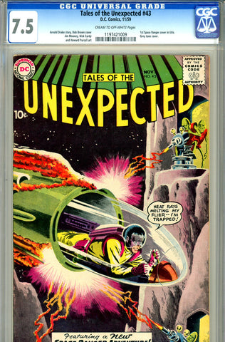 Tales of the Unexpected #43 CGC graded 7.5 first S.R. cover in title - SOLD!