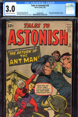 Tales To Astonish #35 CGC graded 3.0 first Ant-Man in costume - SOLD!