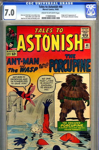 Tales to Astonish #48 CGC graded 7.0 first Porcupine SOLD!