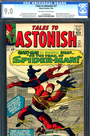 Tales to Astonish #57 CGC graded 9.0 early Spider-man crossover - SOLD!