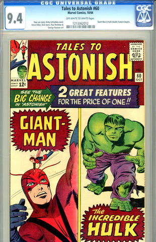 Tales to Astonish #60 CGC graded 9.4 double feature begins SOLD!