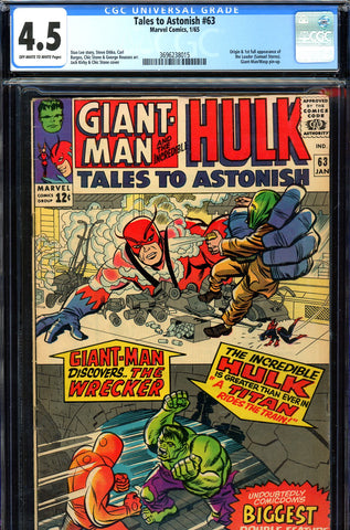 Tales to Astonish #63 CGC graded 4.5 1st FULL app of Leader - SOLD!
