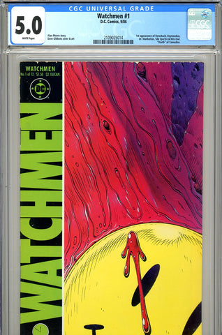 Watchmen #1 CGC graded 5.0 - first appearance of Watchmen SOLD!