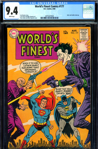 World's Finest #177 CGC graded 9.4 Joker and Luthor team-up SOLD!