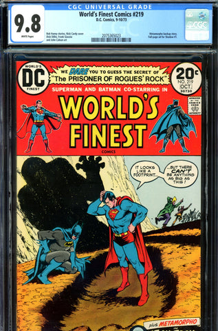 World's Finest #219 CGC graded 9.8 HIGHEST GRADED - SOLD!
