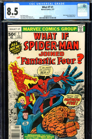 What If? #1 CGC graded 8.5 - Spider-Man joined the Fantastic Four?