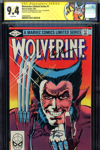 Wolverine Limited Series #1 CGC graded 9.4 "Signature Series" triple signed