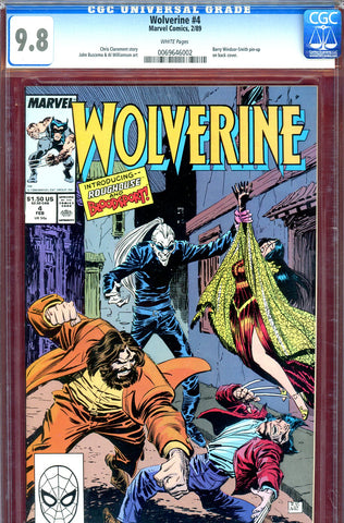 Wolverine #4 CGC graded 9.8 Bloodsport and Roughouse 1st appearance