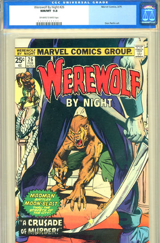 Werewolf By Night #26 CGC graded 9.8 HIGHEST GRADED - SOLD!