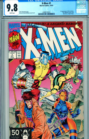 X-Men #1 CGC graded 9.8 (one of four different covers) (1991) SOLD!