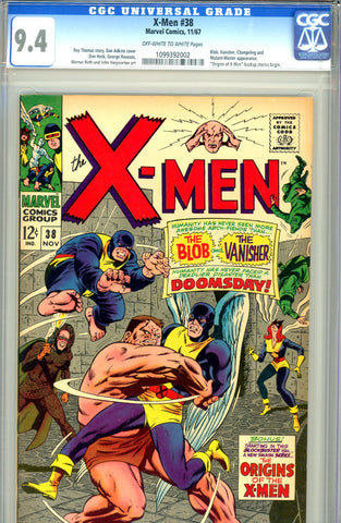 X-Men #038 CGC graded 9.4 - Origins of X-Men begin - SOLD!
