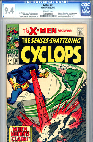 X-Men #045 CGC graded 9.4 white pages - SOLD!