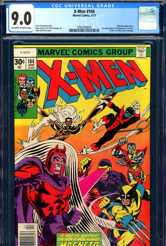 X-Men #104 CGC graded 9.0 - first Starjammers - (in cameo) - SOLD!