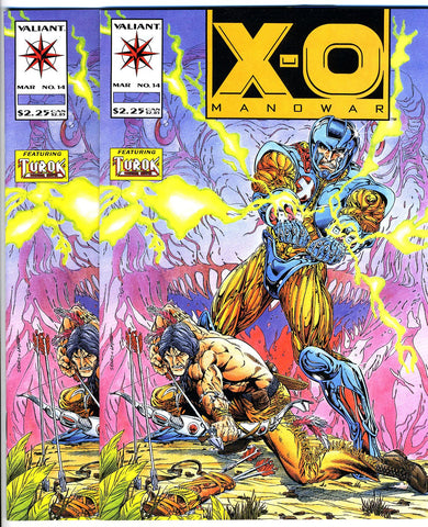 X-O Manowar #14 VERY FINE+ (two copies)