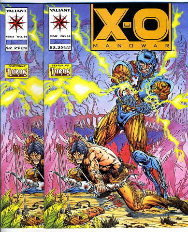 X-O Manowar #14 VF/NEAR MINT (two copies)