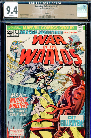Amazing Adventures #21 CGC graded 9.4 Killraven appearance PEDIGREE
