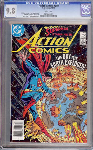 Action Comics #550 CGC graded 9.8  HIGHEST GRADED last Bronze Age issue