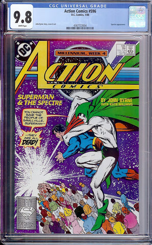Action Comics #596 CGC graded 9.8  HIGHEST GRADED Spectre cover and story