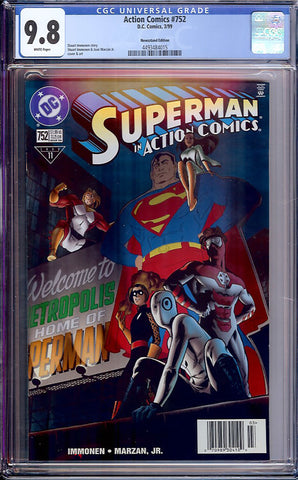 Action Comics #752 CGC graded 9.8  HIGHEST GRADED NEWSSTAND EDITION