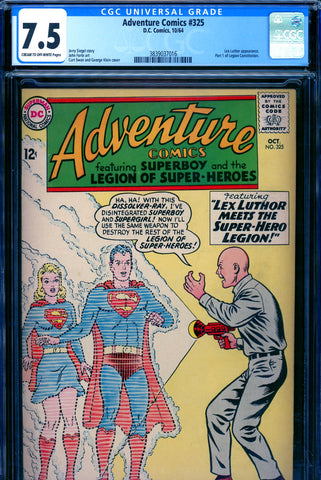 Adventure Comics #325 CGC graded 7.5 Lex Luthor cover and story - SOLD!
