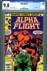 Alpha Flight #2 CGC graded 9.8 HIGHEST GRADED origin of Marrina