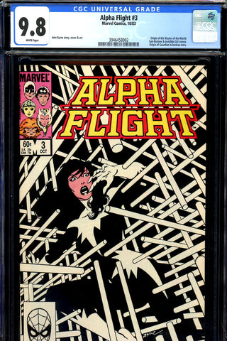 Alpha Flight #03 CGC graded 9.8 HIGHEST GRADED origin of Guardian - SOLD!