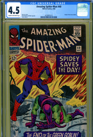 Amazing Spider-Man #040 CGC graded 4.5 origin Green Goblin told - SOLD!