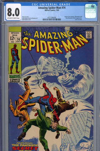 Amazing Spider-Man #074 CGC graded 8.0 Silvermane & Man-Mountain Marko appearance