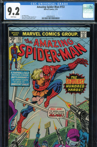 Amazing Spider-Man #153 CGC graded 9.2 Gil Kane and John Romita cover