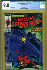 Amazing Spider-Man #305 CGC graded 9.0 Prowler & Black Fox appearance NEWSSTAND COPY