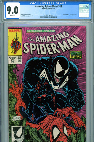 Amazing Spider-Man #316 CGC graded 9.0 first Venom cover - SOLD!