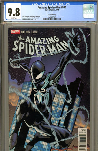 Amazing Spider-Man #800 CGC graded 9.8 SECOND PRINT death of Flash Thompson