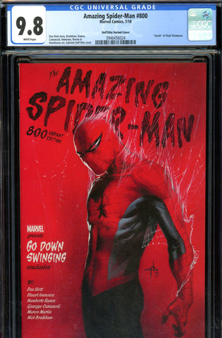 Amazing Spider-Man #800 CGC graded 9.8 DELL 'OTTO COVER 1:25 ratio - death of Flash Thompson