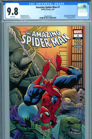 Amazing Spider-Man #802 (#1) CGC 9.8 first appearance of Kindred - Ottley cover/art