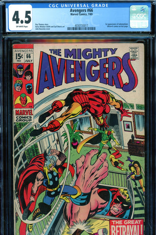 Avengers #66 CGC graded 4.5 - first appearance of adamantium - SOLD!