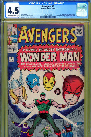 Avengers #09 CGC graded 4.5 - first app./origin of Wonder Man